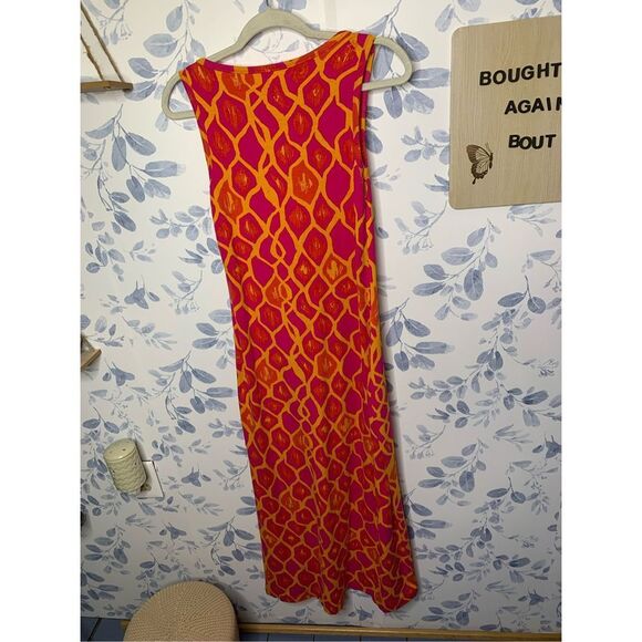 Hatley Pink and Orange Pattern Maxi Dress Size S - Picture 5 of 5